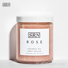 Natuurlijke kokosolie hydratatie Rose exfoliërende bodyscrub